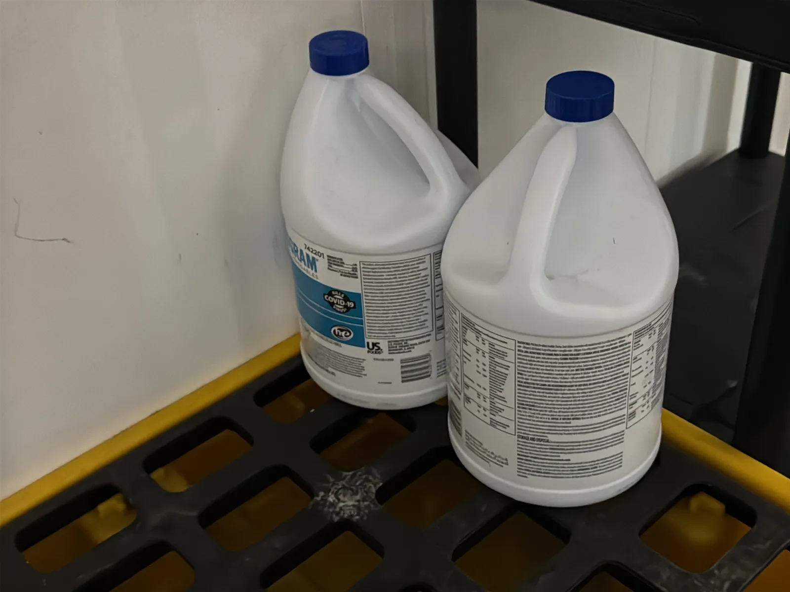 Chemical Station With Spill Containment Platform and (2) Shelving Units, photo 10 of 10