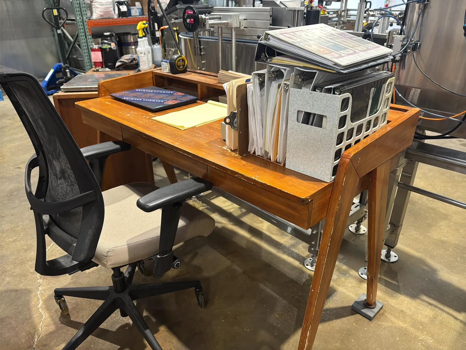 Wood Desk with Chair (Contents Not Included), photo 7 of 8