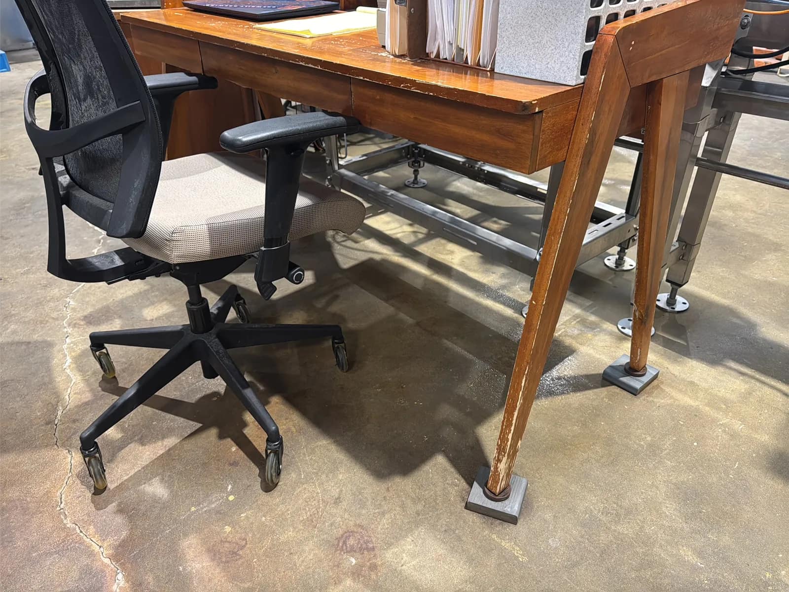Wood Desk with Chair (Contents Not Included), photo 8 of 8