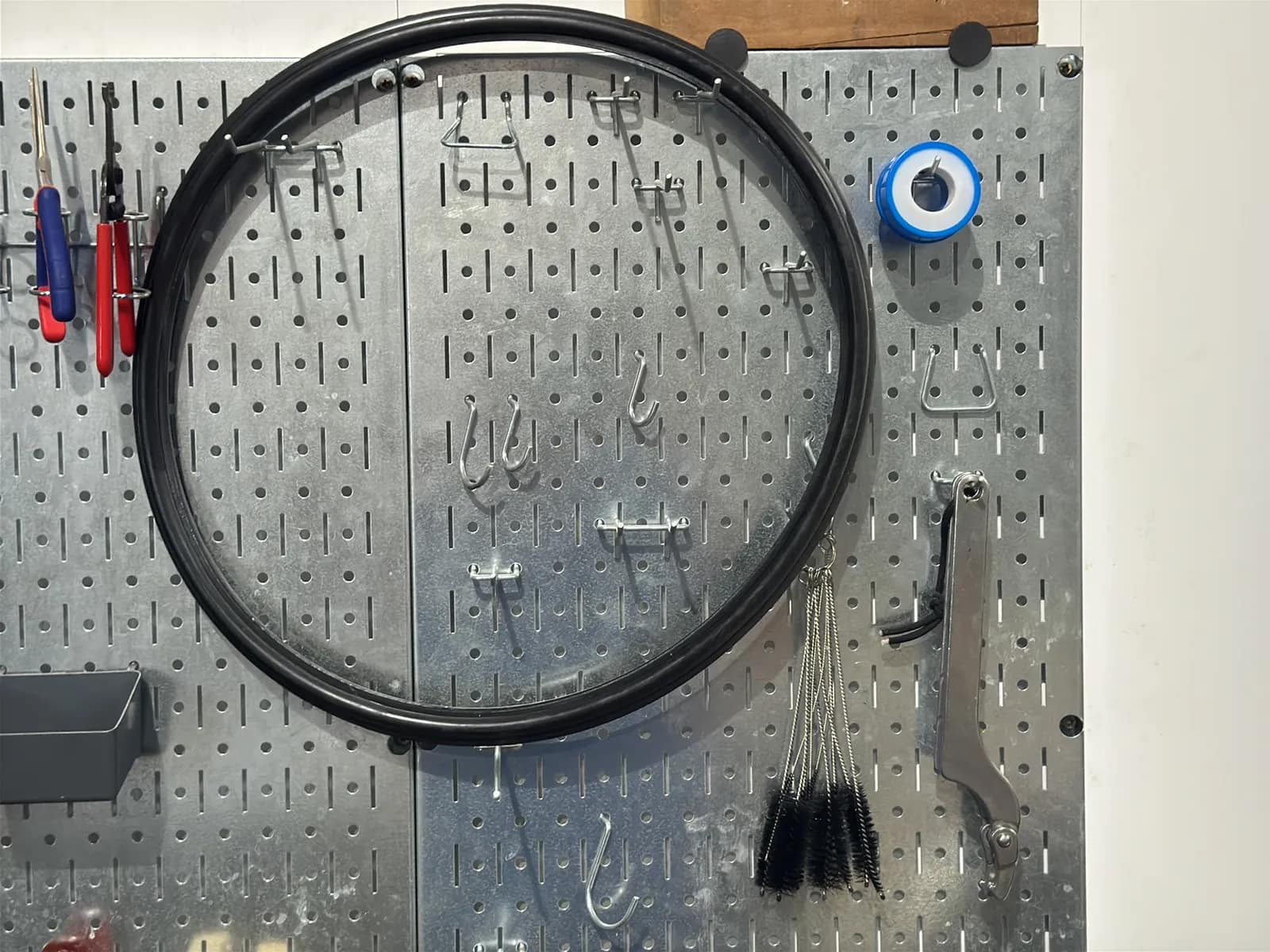 Steel Pegboard And Contents: Tools, Cleaning Brushes, And Gasket, photo 5 of 8