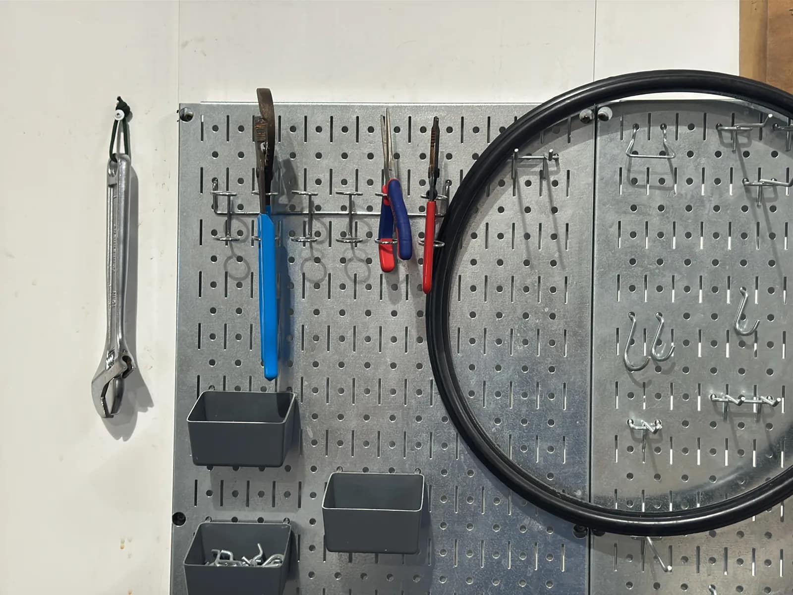 Steel Pegboard And Contents: Tools, Cleaning Brushes, And Gasket, photo 2 of 8