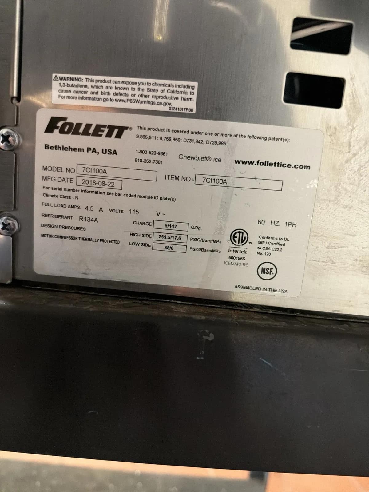 Follett Ice Nuggets Ice Maker/Dispenser, photo 4 of 5