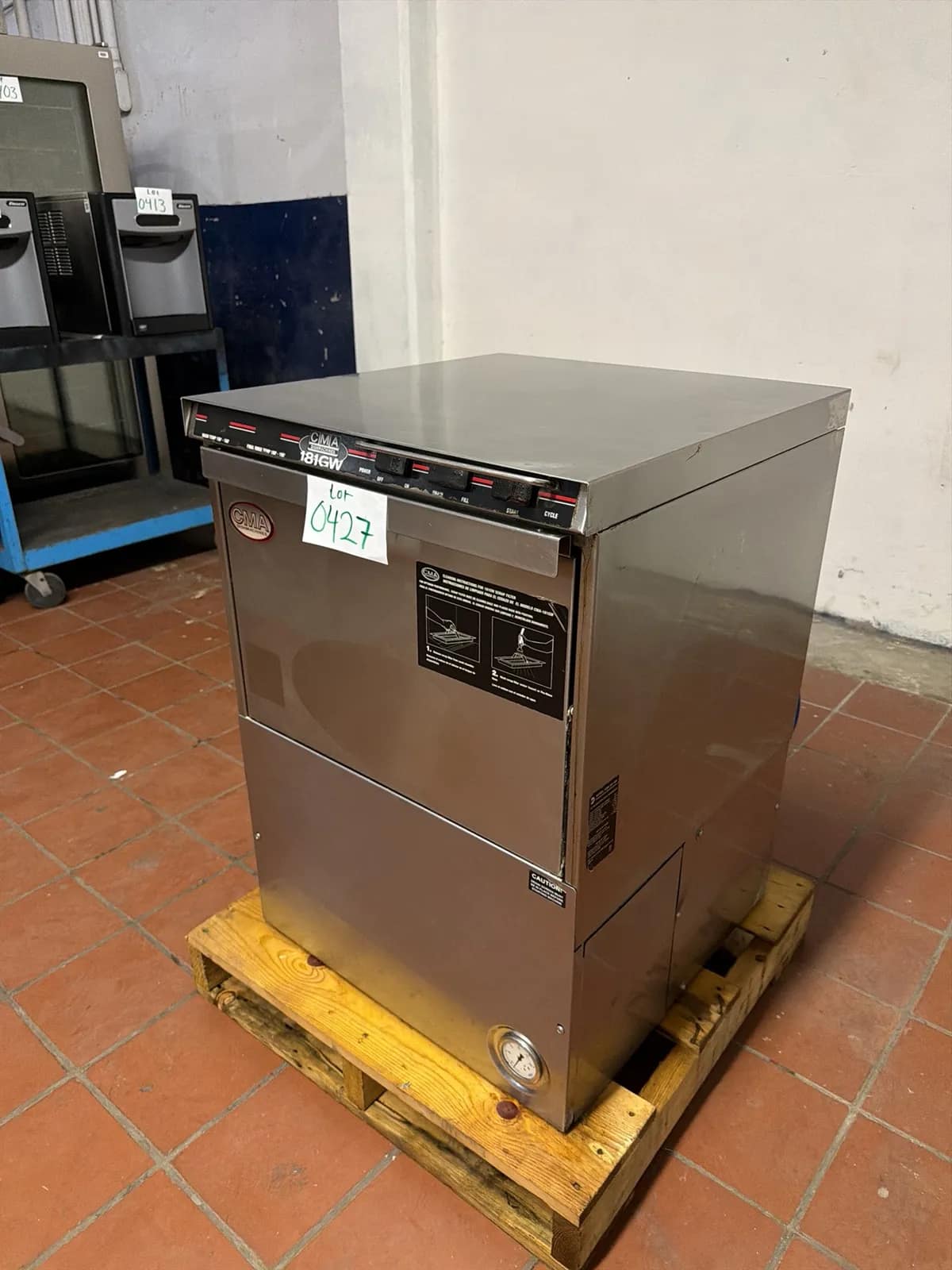 CMA 181GW Commercial Dishwasher/Glasswasher High Temp 220 Volts, photo 2 of 6