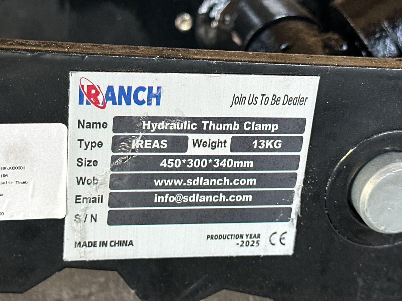 2026 IR IREAS Hydraulic Thumb Clamp for Mini Excavator (Unused), photo 5 of 5