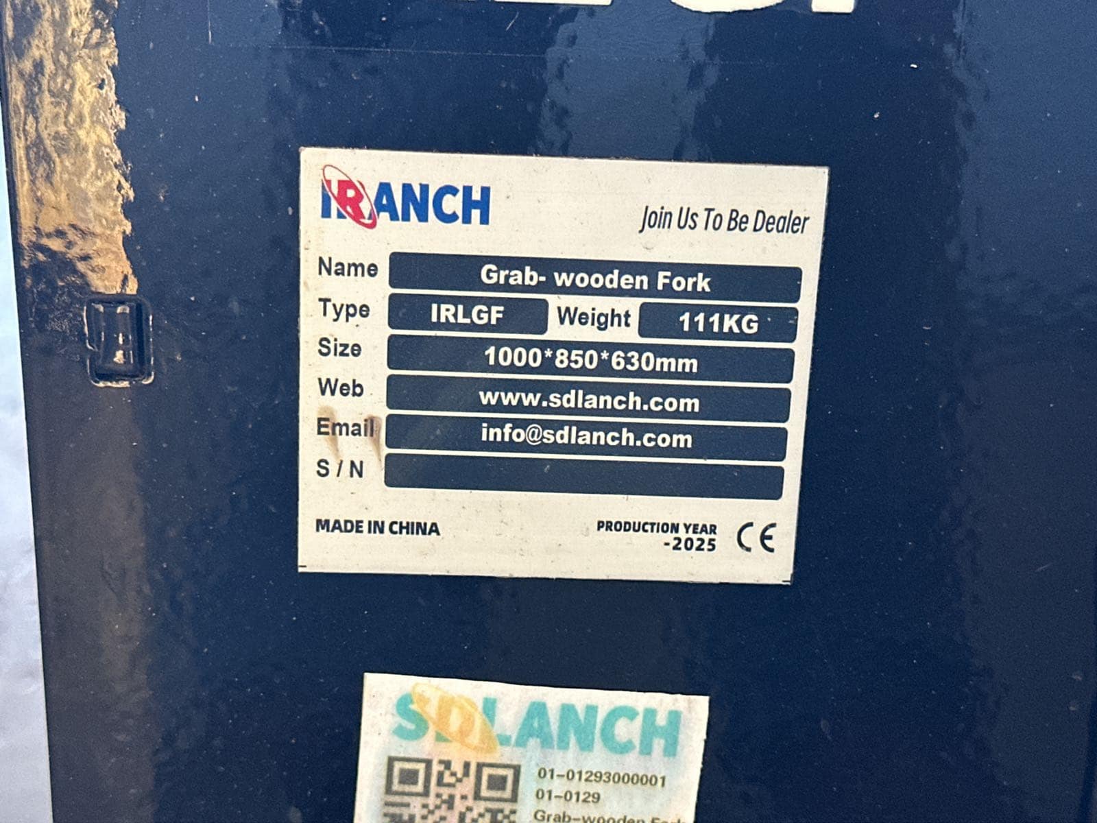 2026 IRanch IRLGF Wood Grab Attachment for Mini Skid Steer (Unused), photo 8 of 8