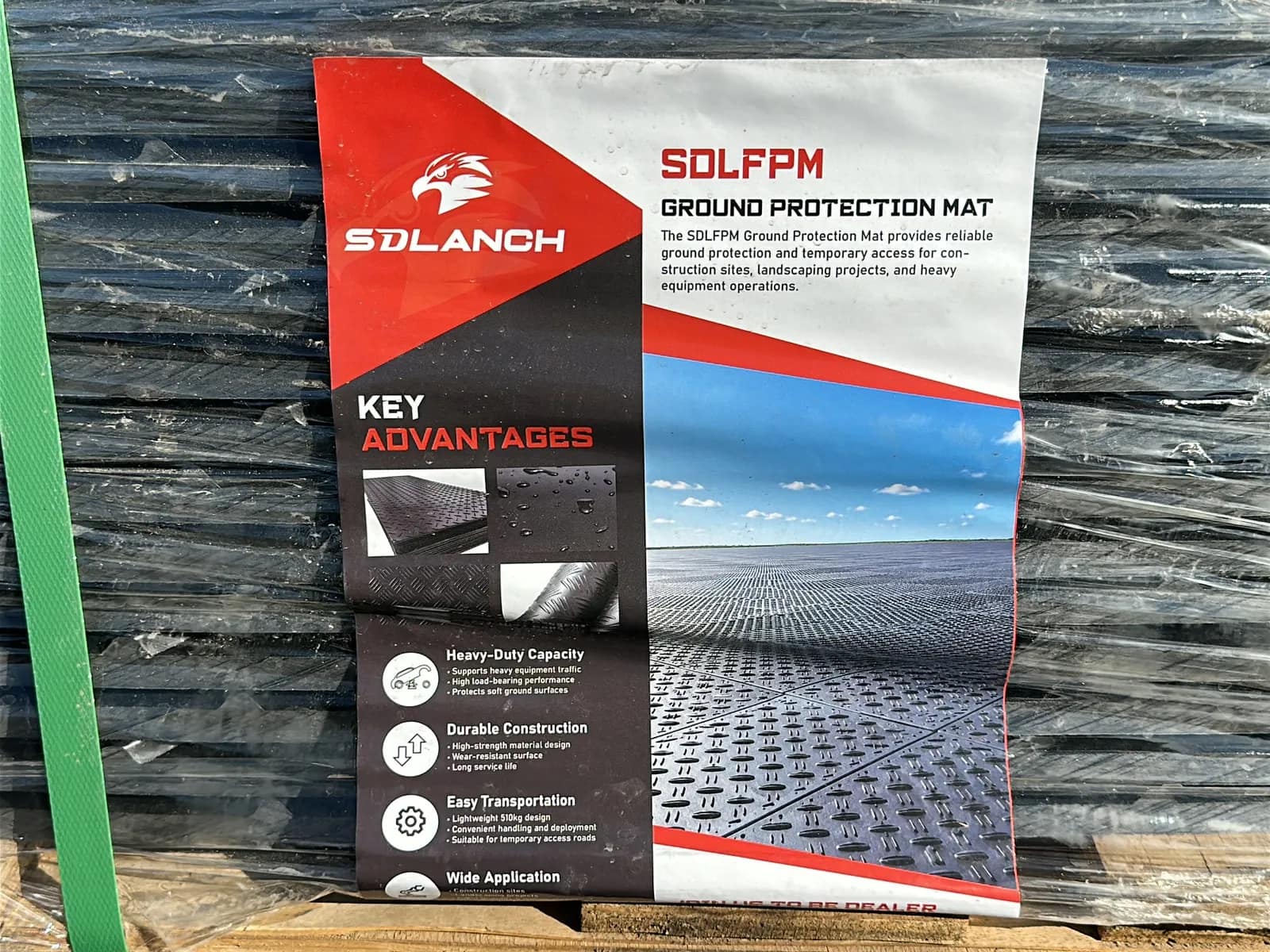 Quantity of (15) 2026 SDLFPM 80-Ton Capacity Ground Protection Mats - 41”x95", photo 6 of 9