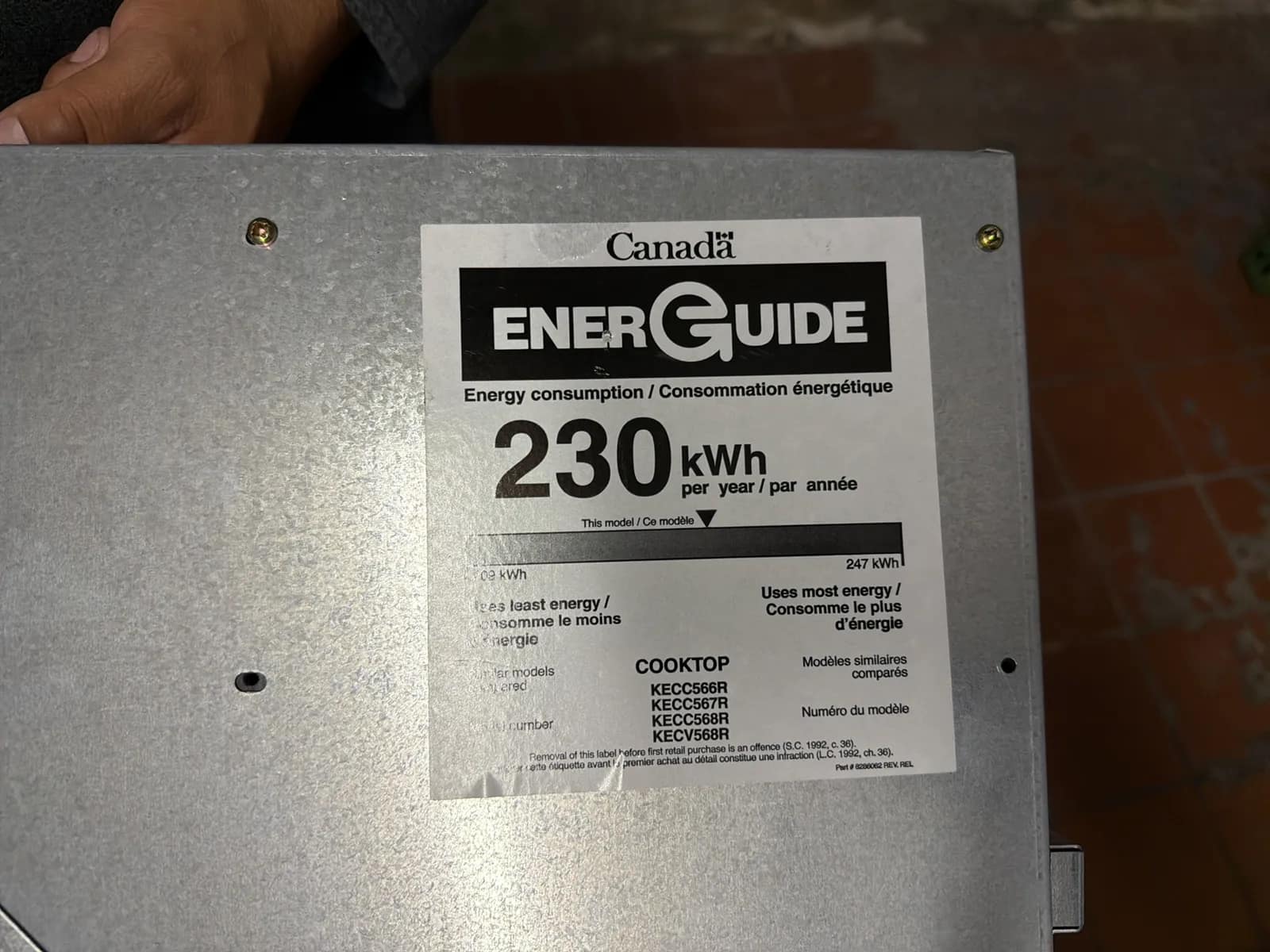 Electric Cooktop With Five Burners, Stainless Steel Trim 220 Volts, photo 6 of 7