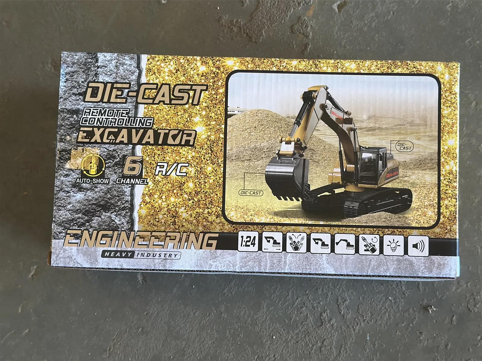 Die-Cast Remote Control Excavator (Unused), photo 3 of 4