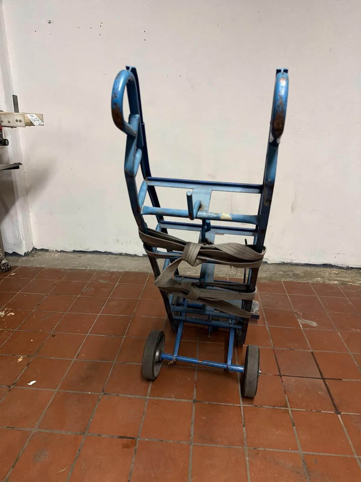 Vintage Blue Hand Truck Dolly With Rubber Wheels, photo 4 of 9
