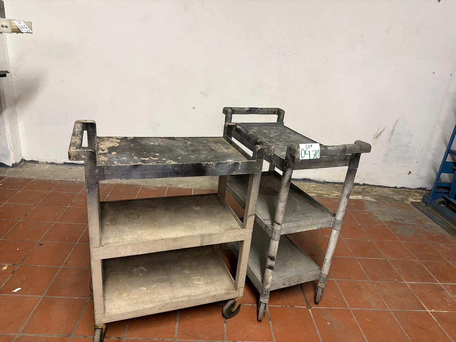 (2) Plastic Utility Cars With Two Shelves, photo 4 of 4