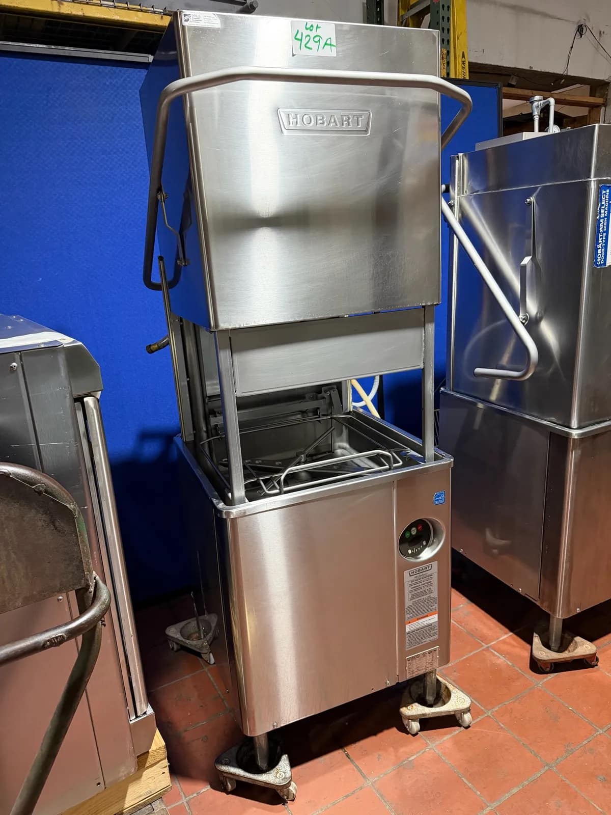 High Temp Hobart Commercial Stainless Steel Dishwasher, 208-240 Volts 3PH, photo 5 of 6