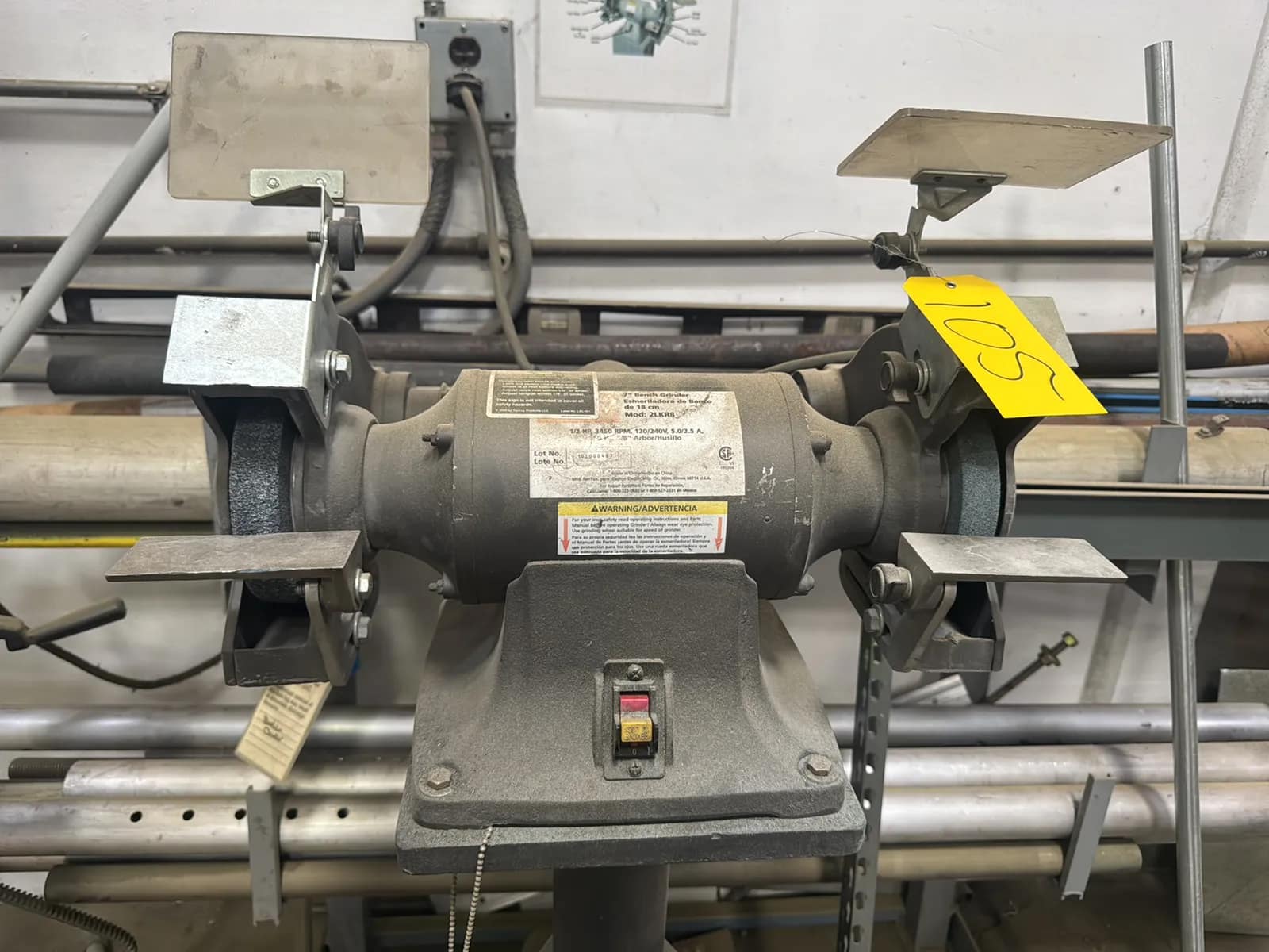 Dayton 7" 1/2HP Dual Bench Grinder, photo 2 of 4