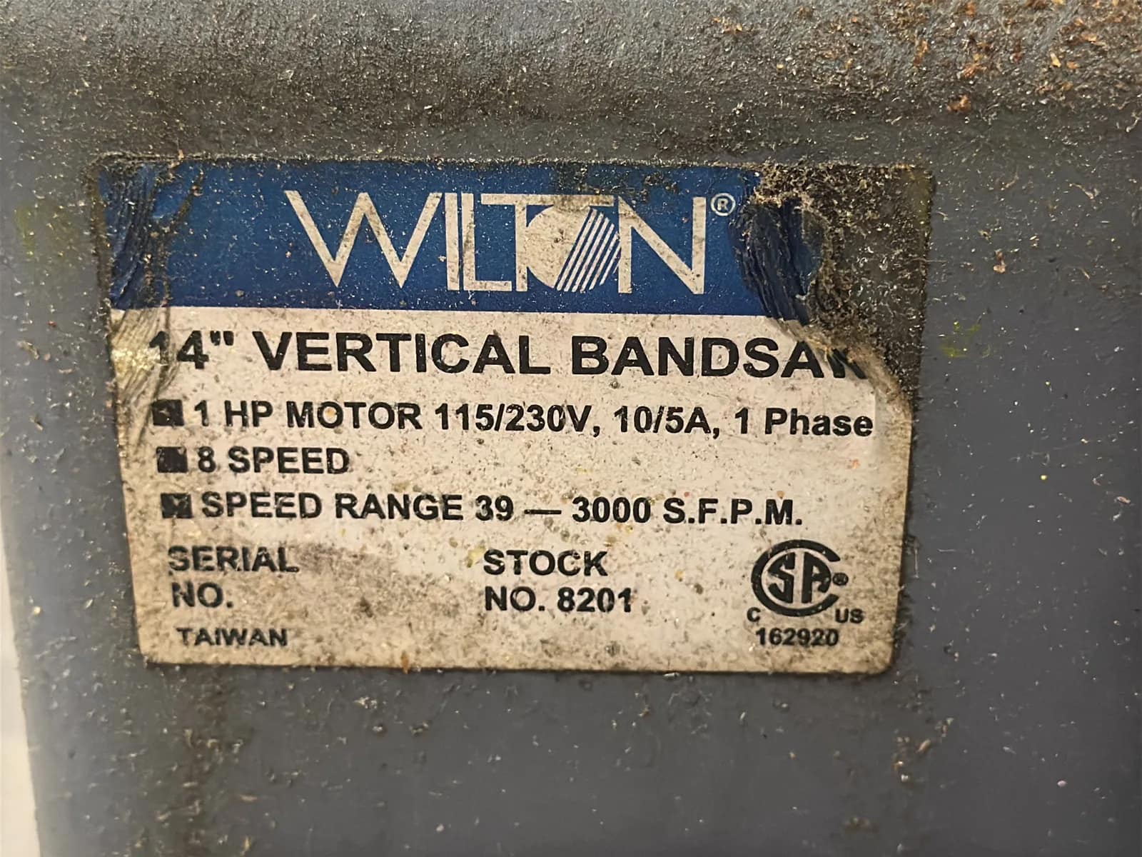 Wilton 14” Vertical Bandsaw, photo 6 of 6