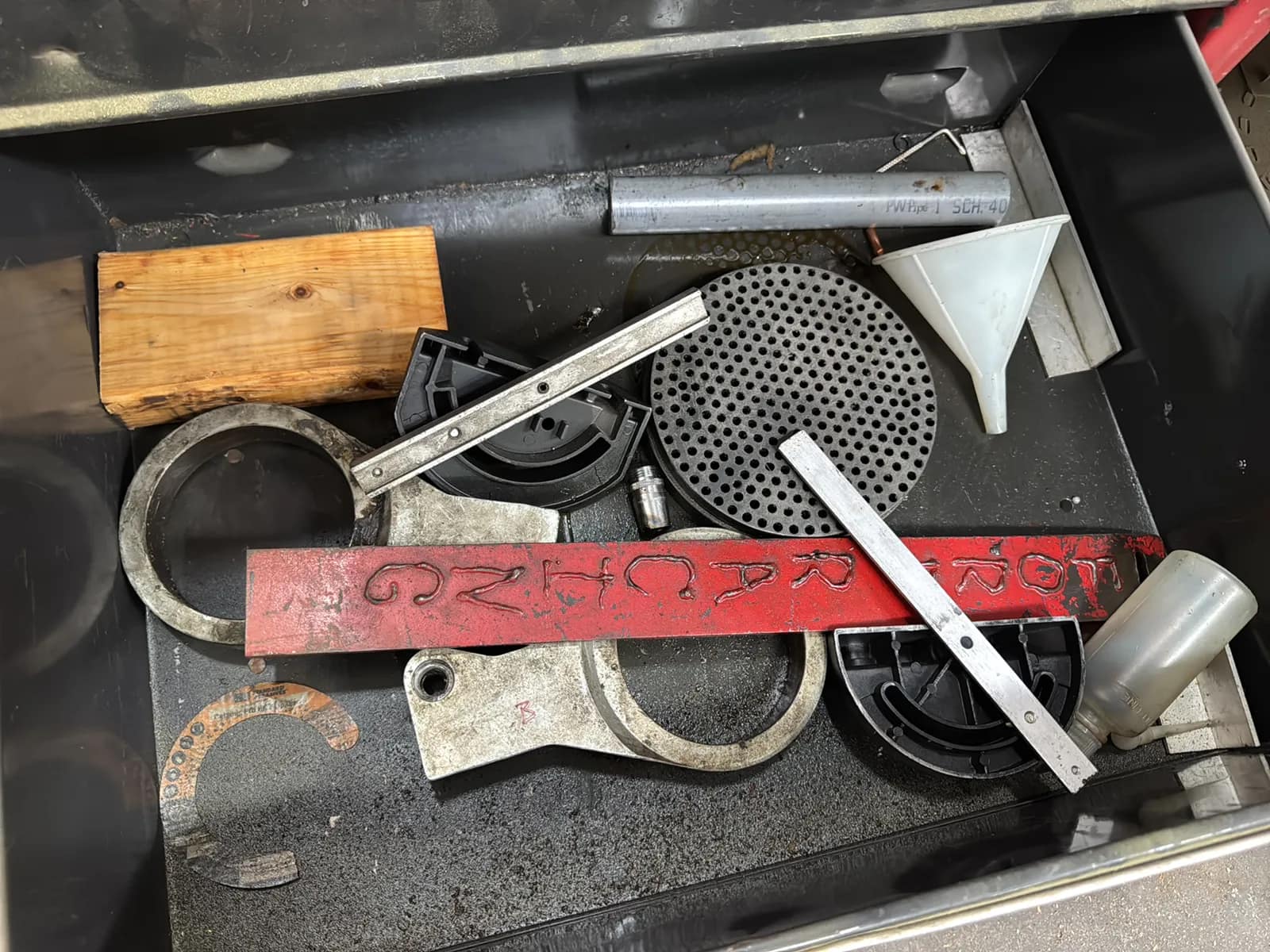 Contents Of Corner: Toolbox With Contents, Steel Rack With Contents, photo 7 of 11