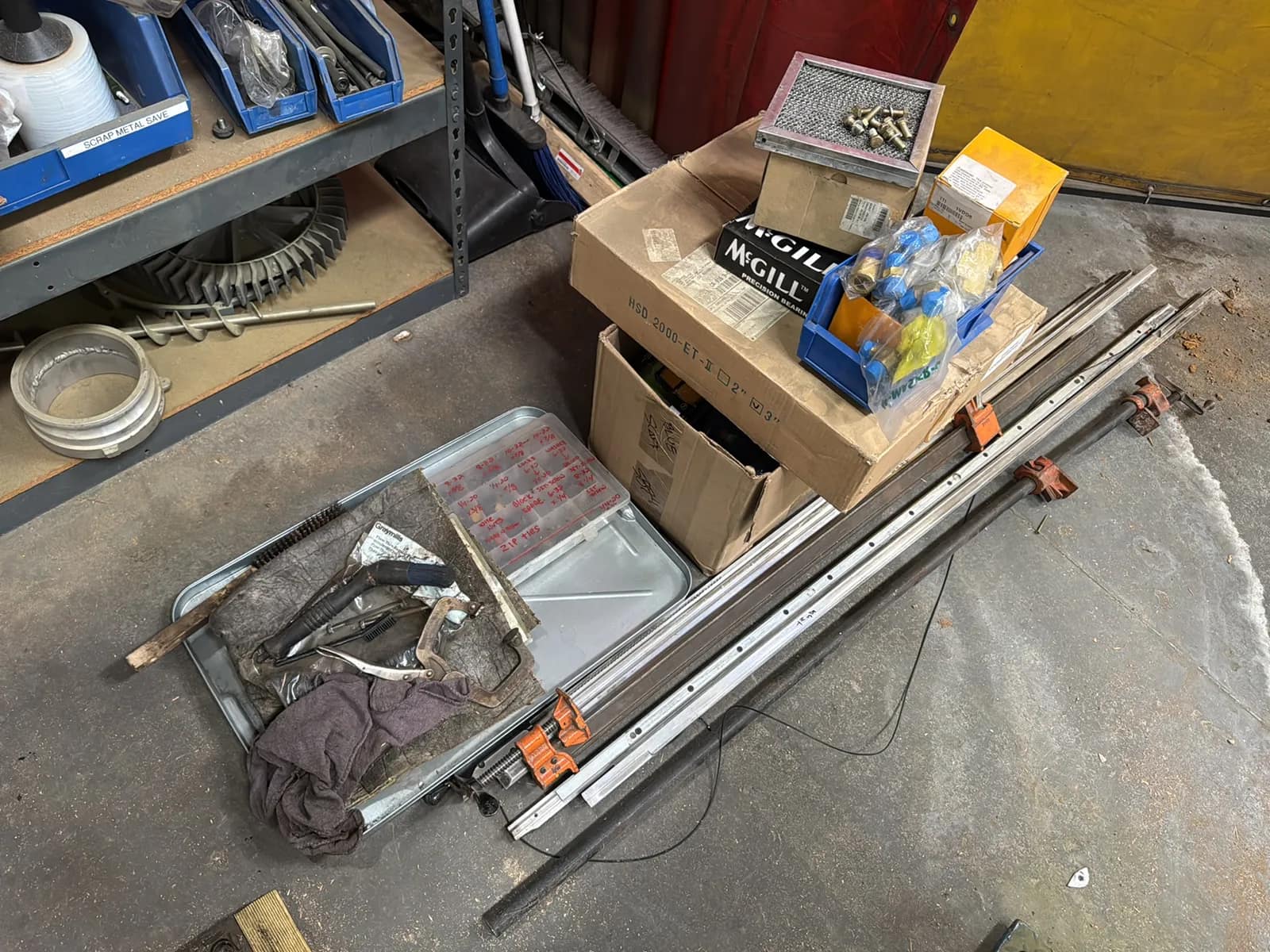 Contents Of Corner: Toolbox With Contents, Steel Rack With Contents, photo 11 of 11