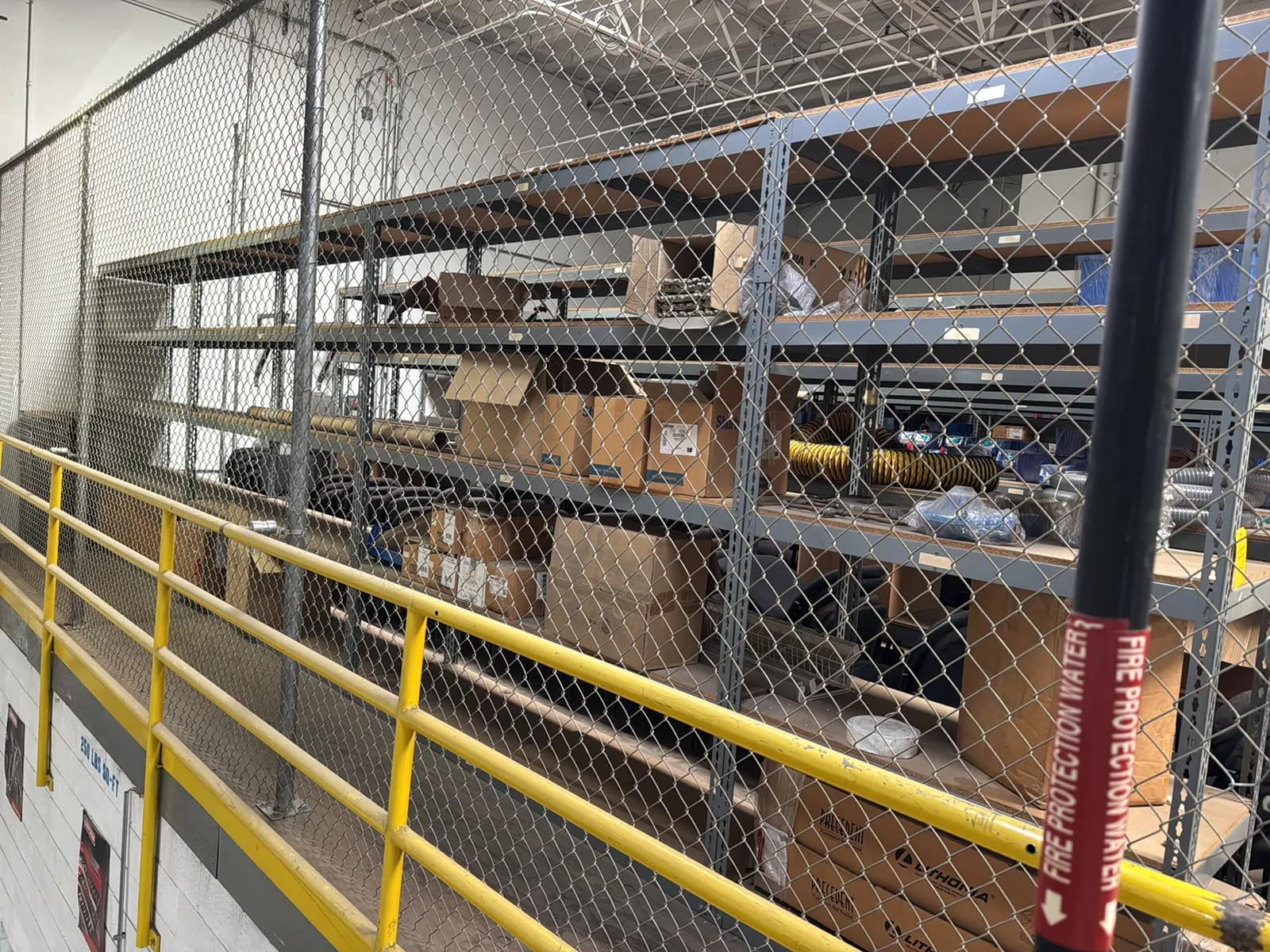 (4) Adjustable Metal Shelving Units with Contents: Lighting Diffusers Masking Tape And More, photo 2 of 10