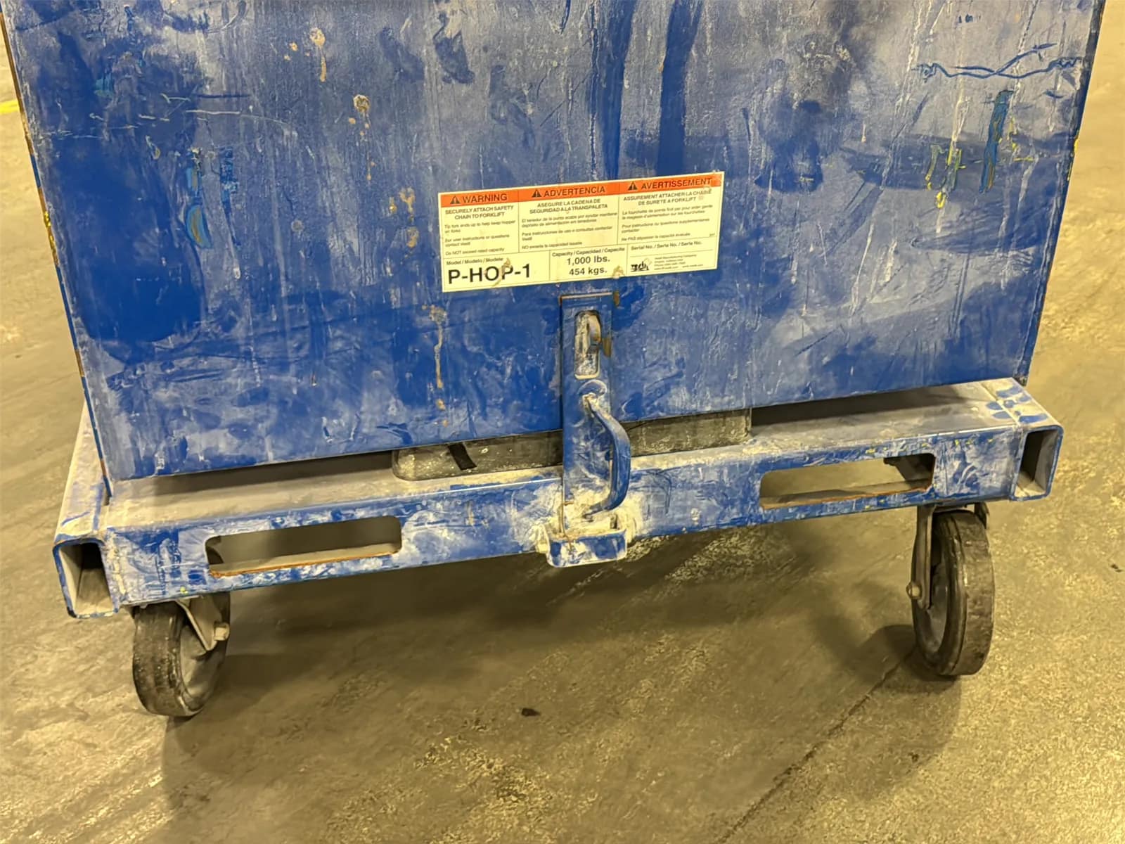 Vestil 1,000lb Capacity Mobile Tilting Hopper, photo 5 of 11