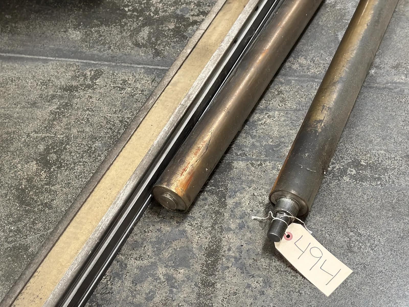 (3) Metal Pieces for Manufacturing Machinery: Actuator and Shafts, photo 3 of 7