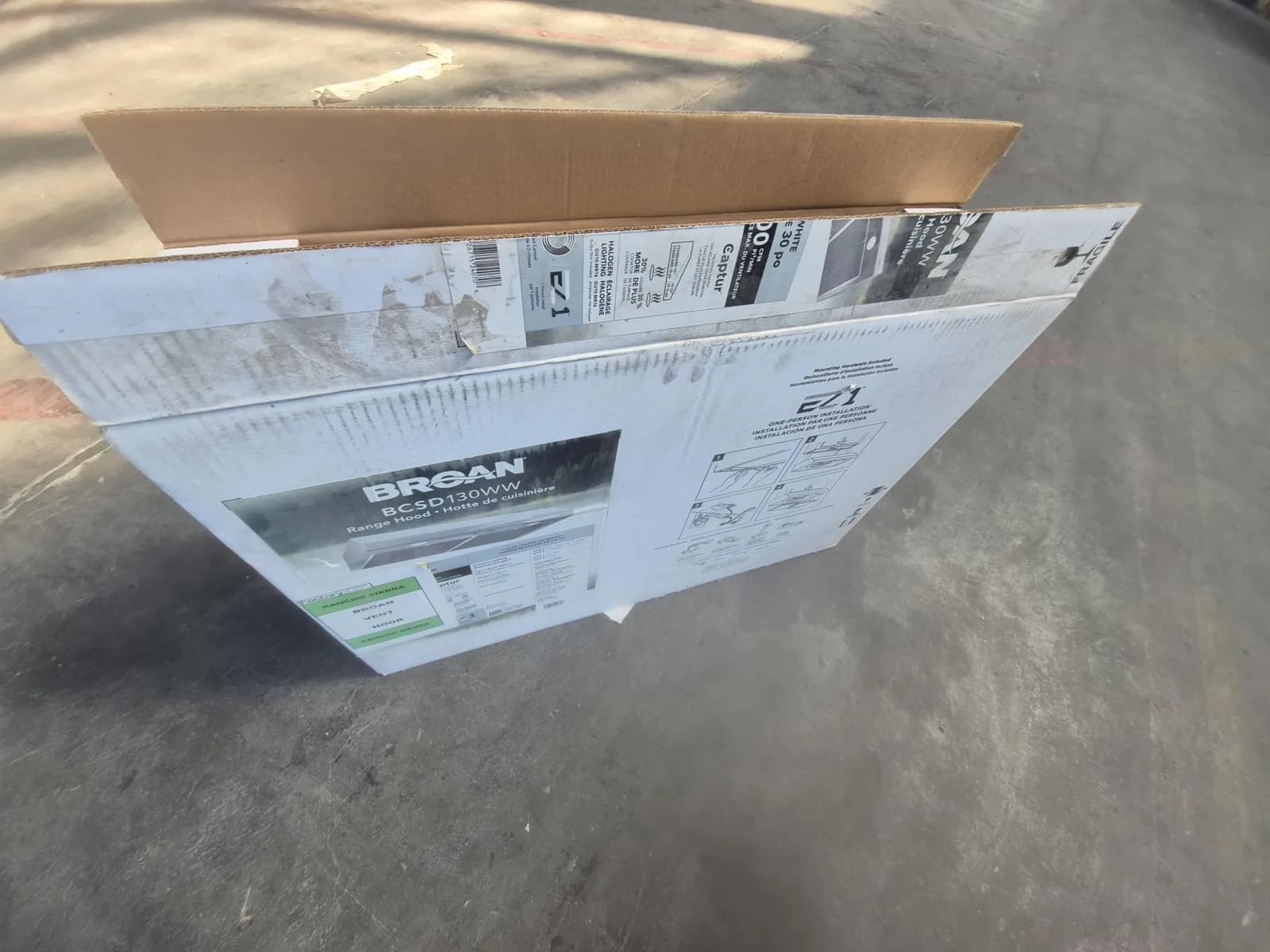 (1) Broan, 30" White Range Hood, photo 3 of 4