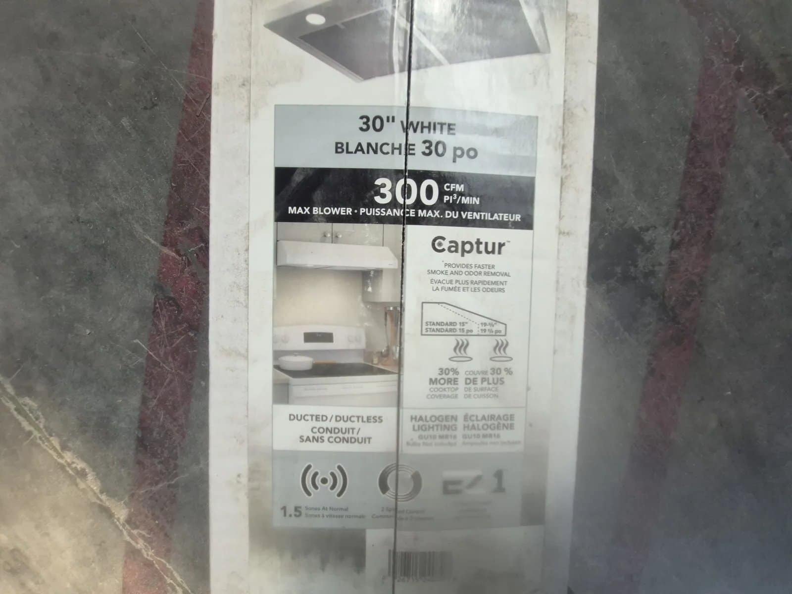 (1) Broan, 30" White Range Hood, photo 4 of 4