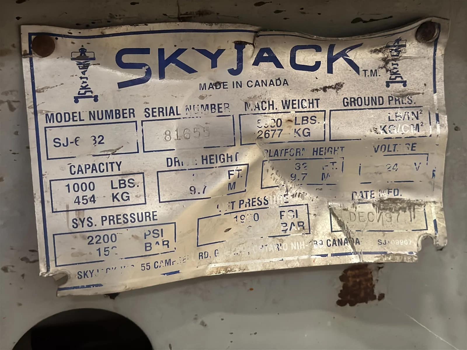 SkyJack SJIII6832 Electric Scissor Lift (Not Running), photo 31 of 52