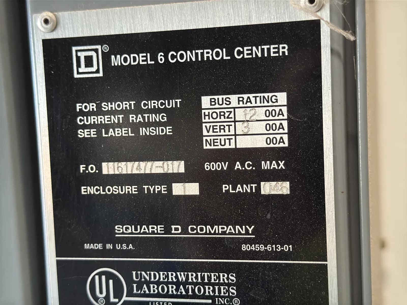 D Model 6 Motor Control Multi Unit Control Panel, photo 17 of 17