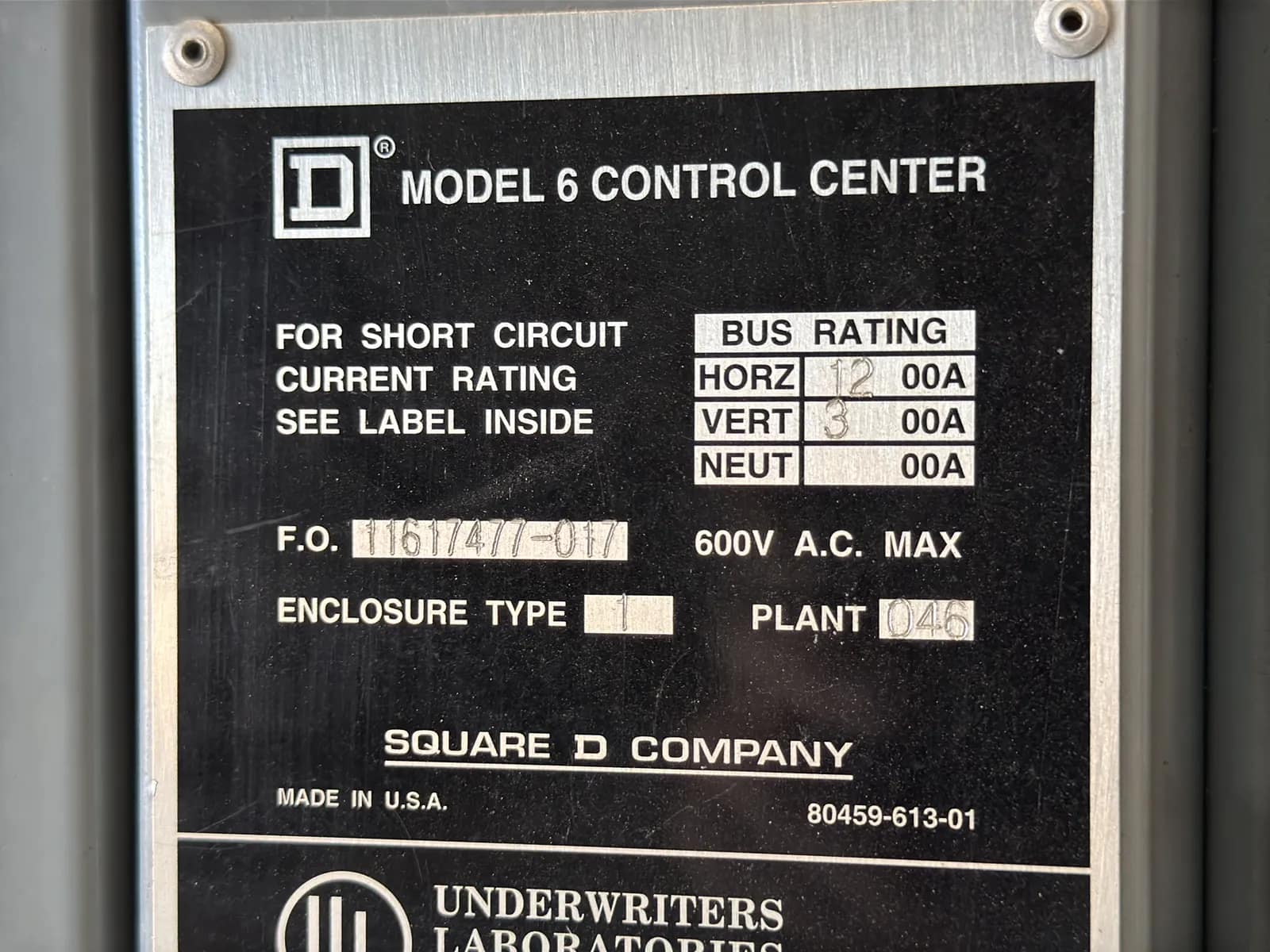 D Model 6 Motor Control Multi Unit Control Panel, photo 12 of 17