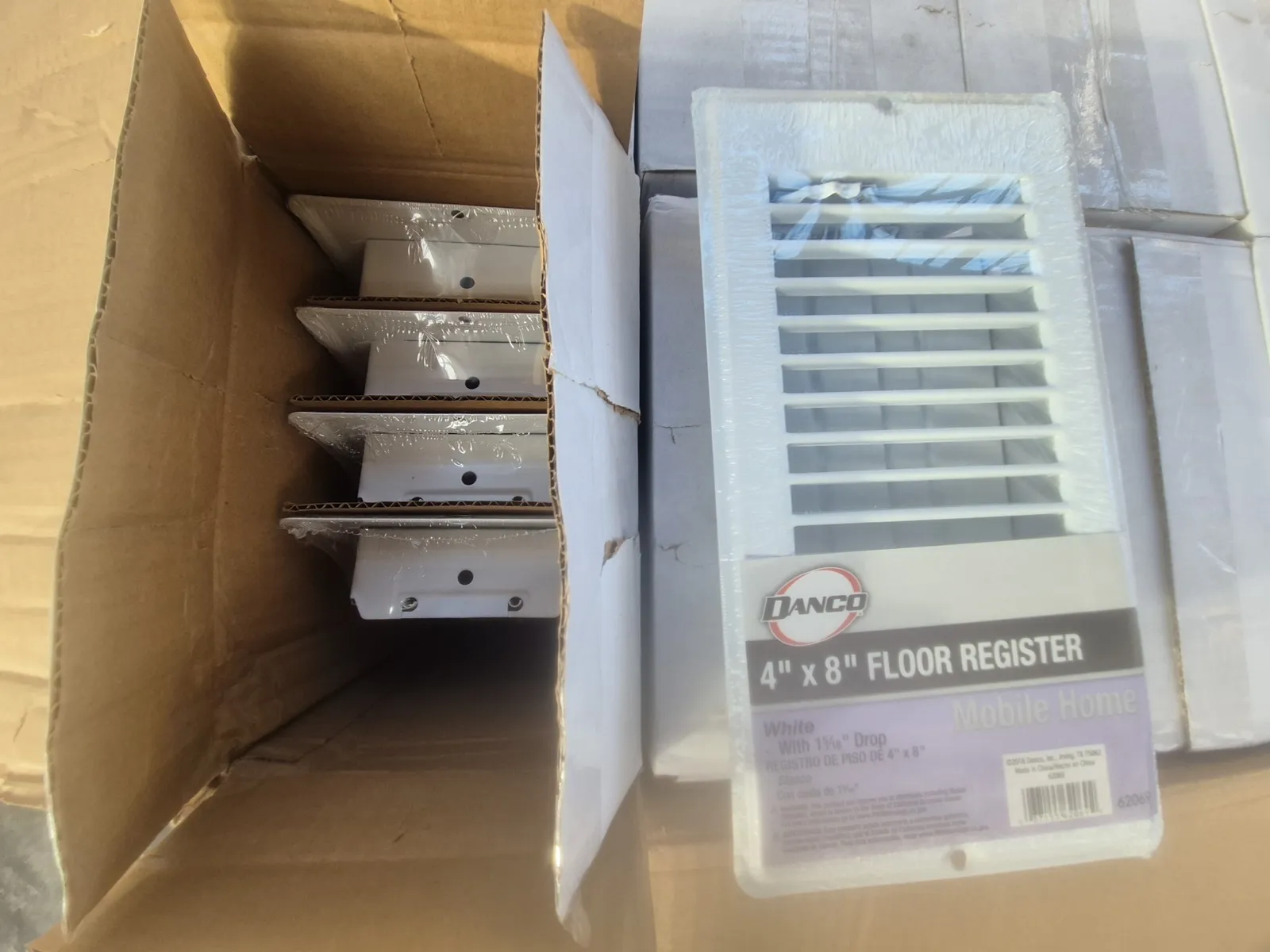 (8) Boxes, 4"x8" Floor Register, 5 Per Box, photo 3 of 3