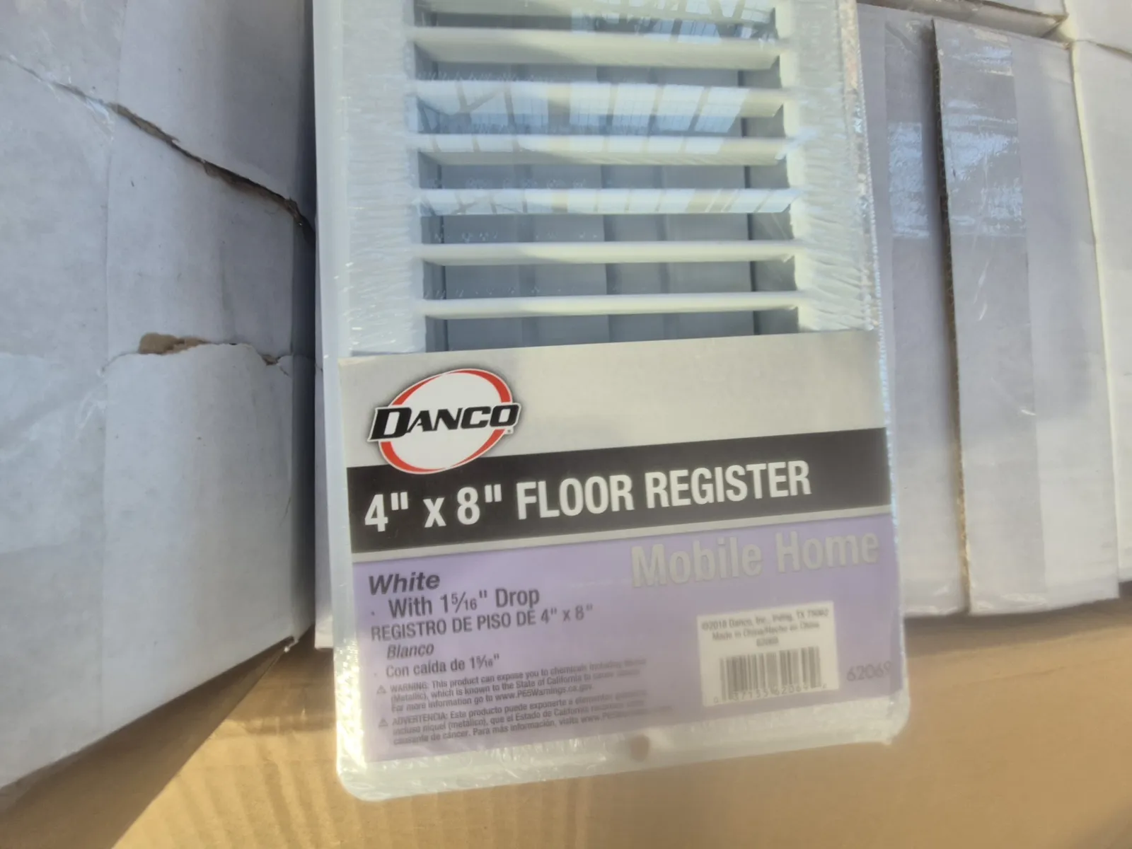 (8) Boxes, 4"x8" Floor Register, 5 Per Box, photo 2 of 3