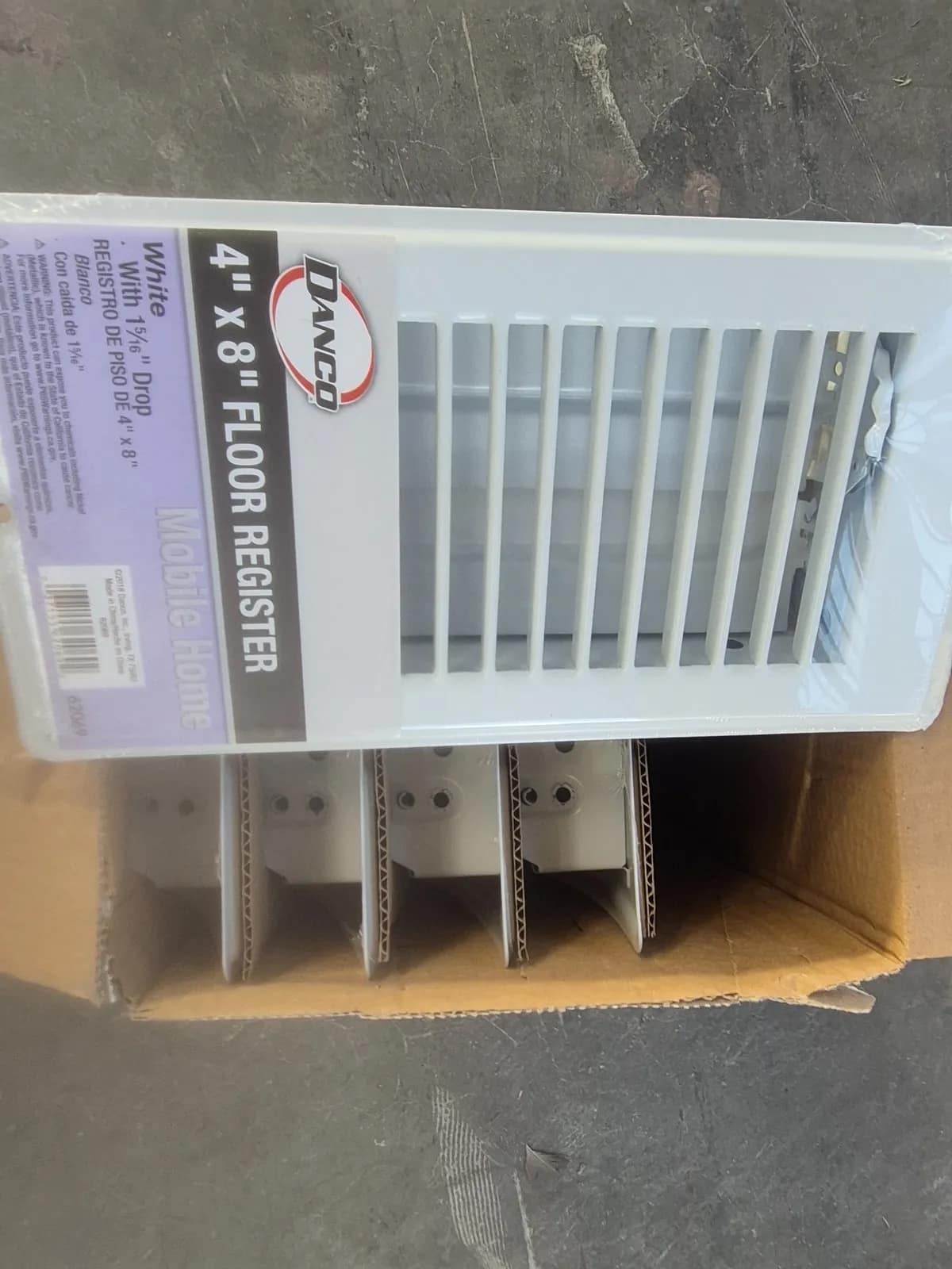 (1) Box, 4"x8" Floor Register, 5 Per Box, photo 3 of 3