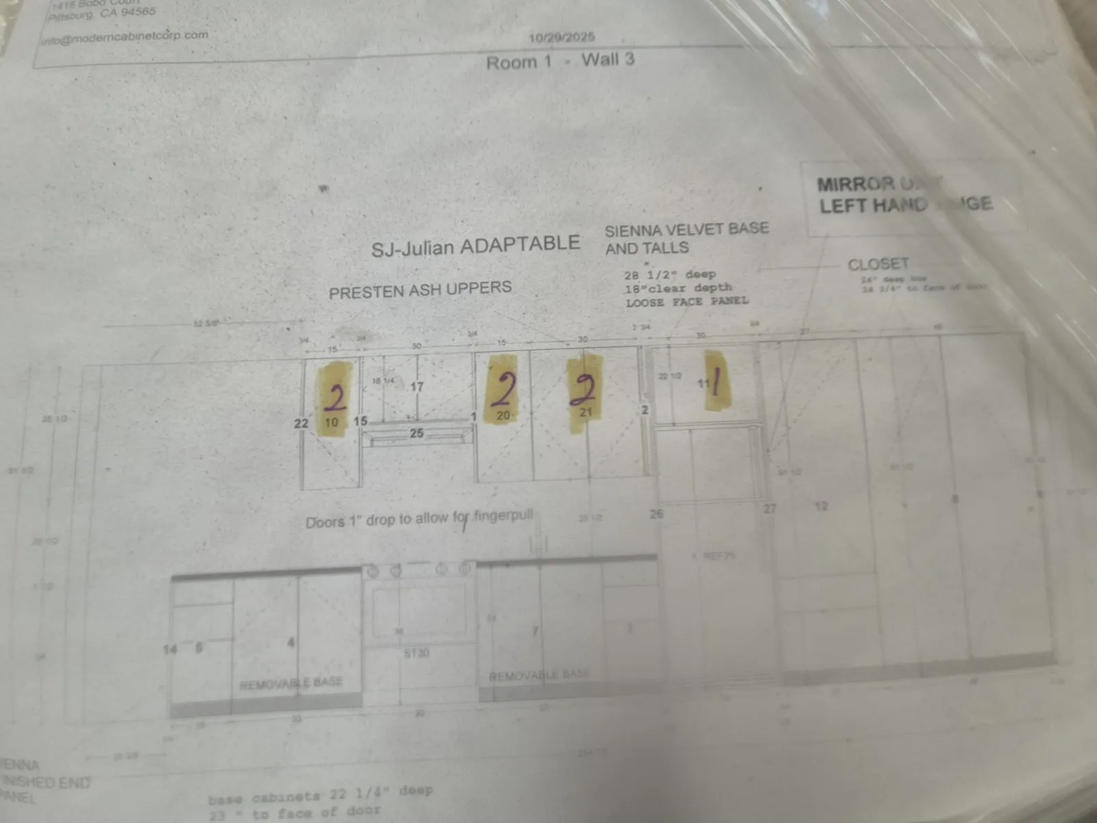 Contents Of Pallet: Assortment Of Upper Cabinet, photo 2 of 7