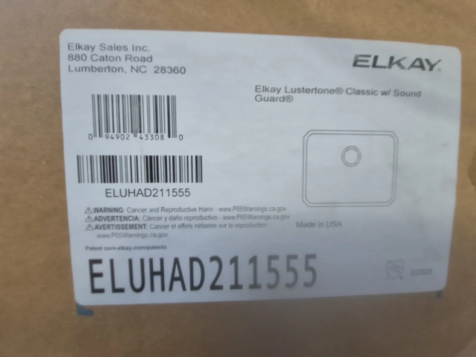 (1) Elkay Sink, photo 2 of 3