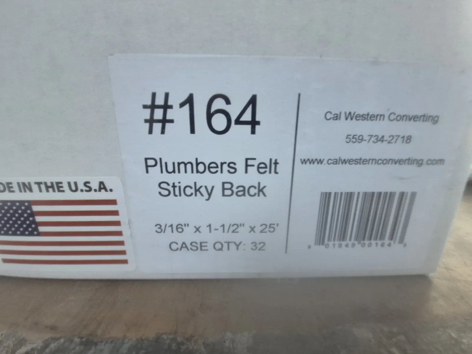 (1) Box, Plumbers Felt, Sticky Back, photo 3 of 3
