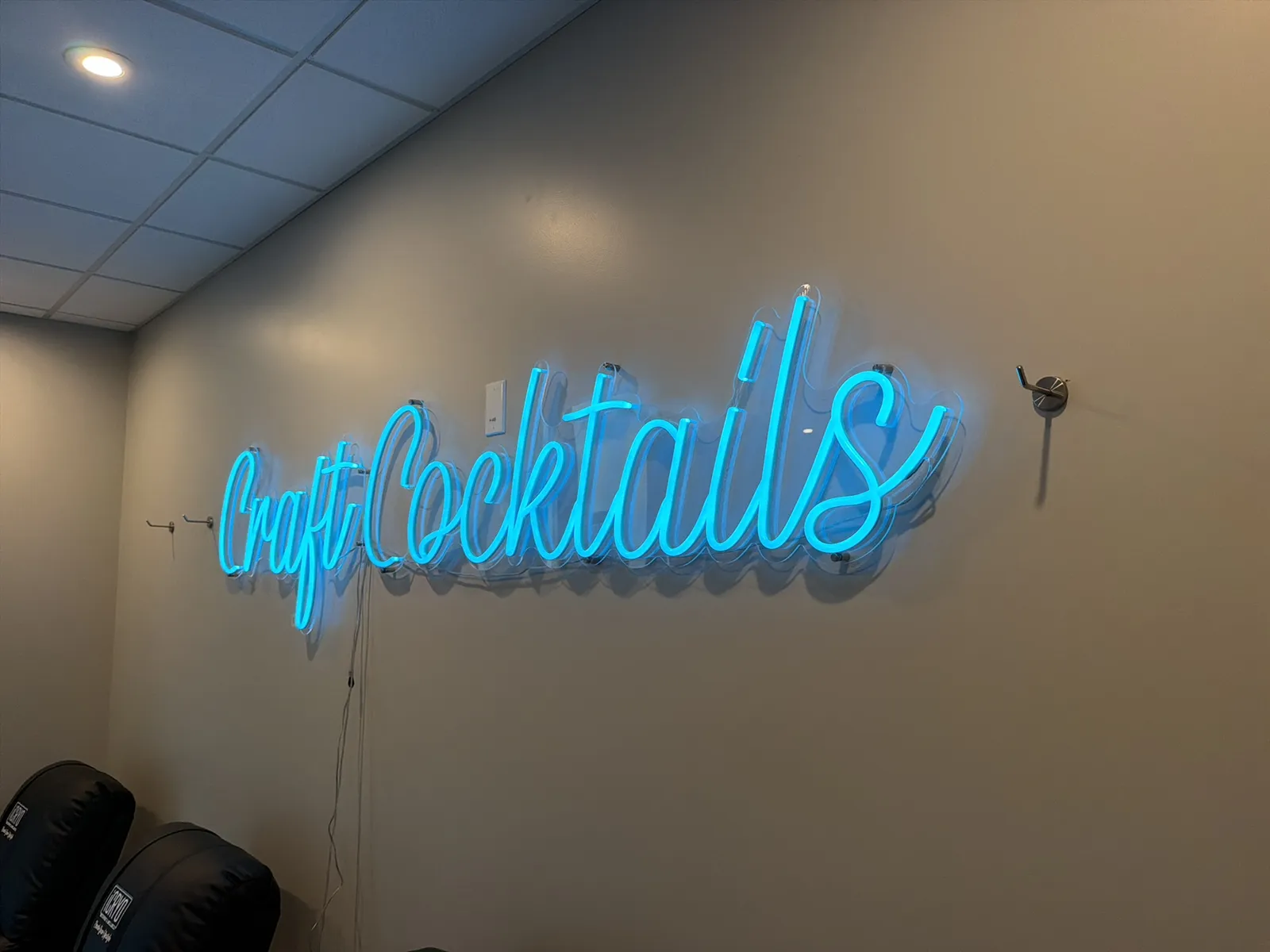 "Craft Cocktails" Neon Sign, photo 3 of 4