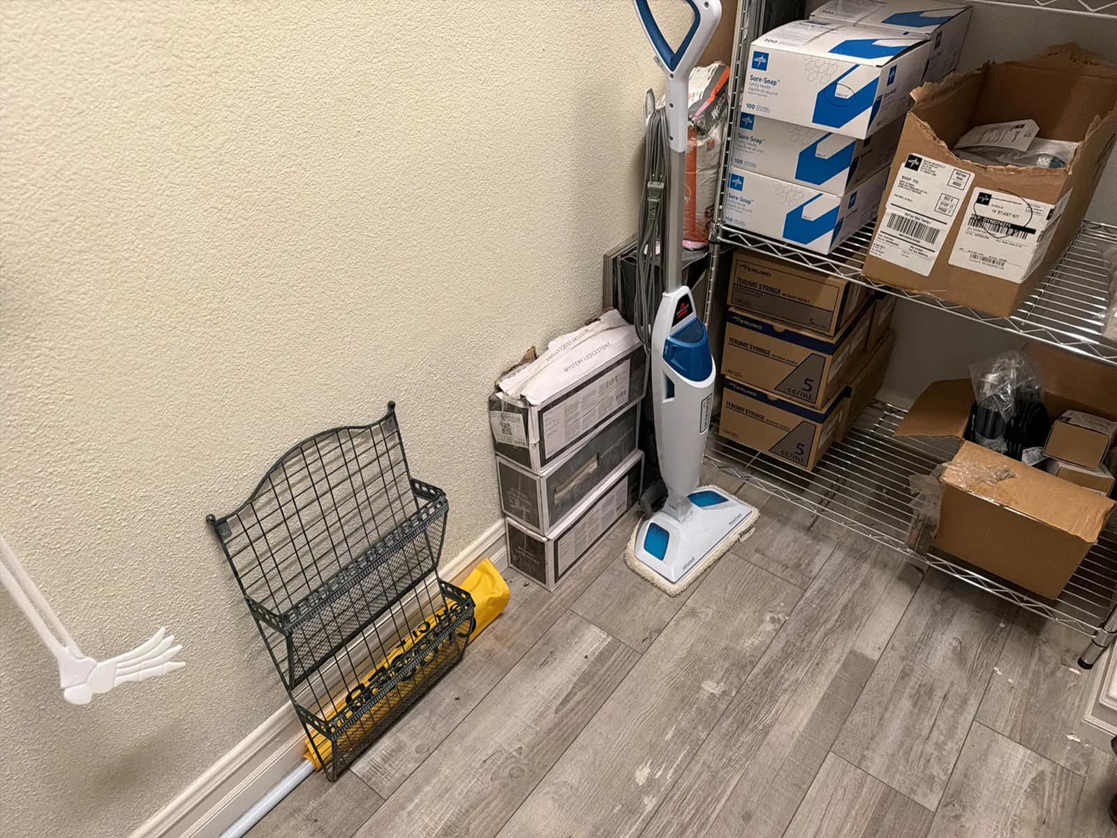 Contents of Room: Wire Rack with Office and Medical Supplies, photo 2 of 7