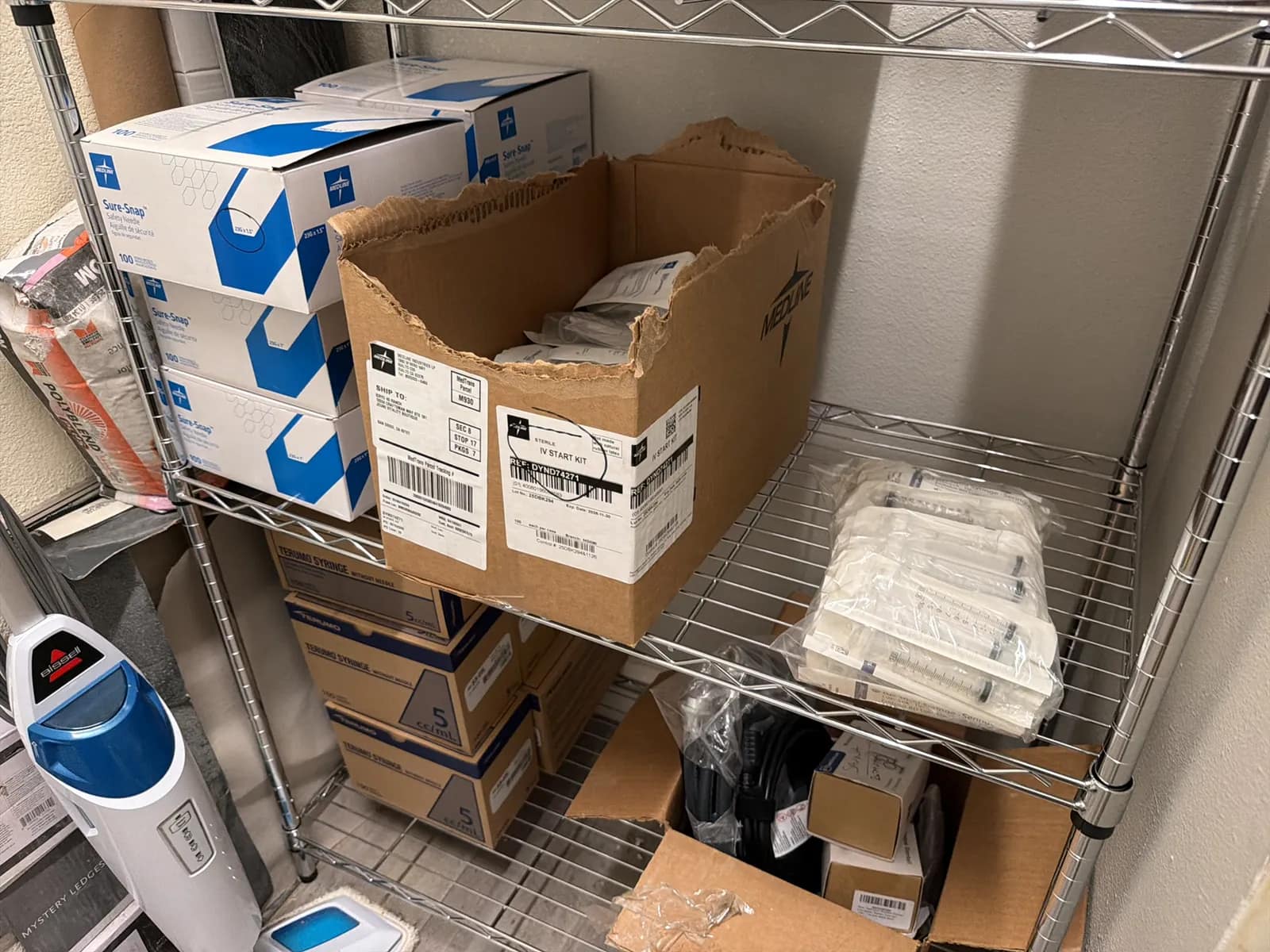 Contents of Room: Wire Rack with Office and Medical Supplies, photo 5 of 7