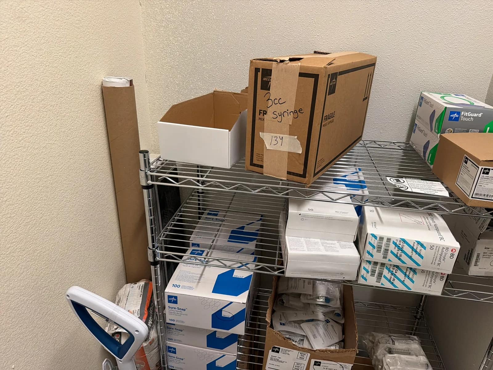 Contents of Room: Wire Rack with Office and Medical Supplies, photo 3 of 7