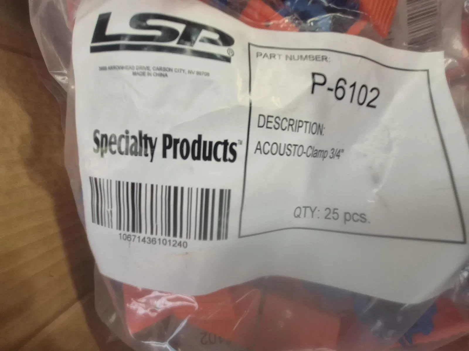 Contents Of Pallet: Assortment Of Acousto Clamps, Various Sizes, photo 2 of 5
