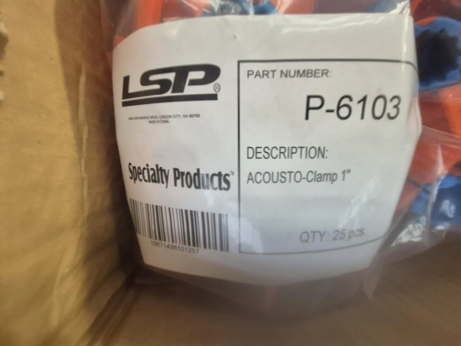 Contents Of Pallet: Assortment Of Acousto Clamps, Various Sizes, photo 3 of 5
