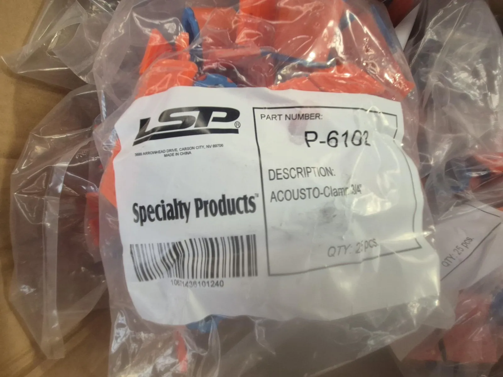 Contents Of Pallet: Assortment Of Acousto Clamps, Various Sizes, photo 4 of 5