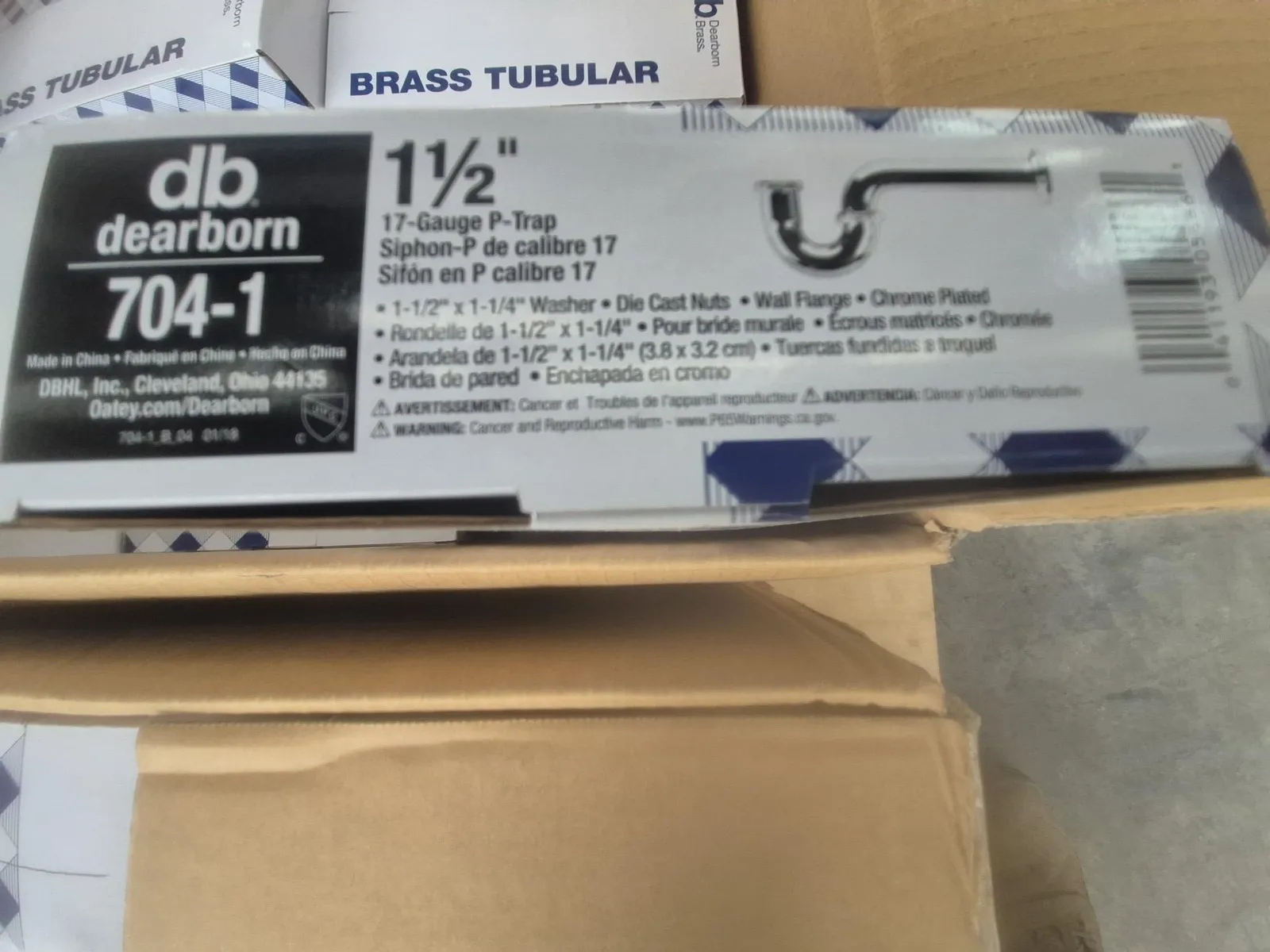 Contents Of Pallet: Assortment Of 1 1/2", 17 Gauge P-Trap, Approximately (40) Boxes, photo 4 of 4