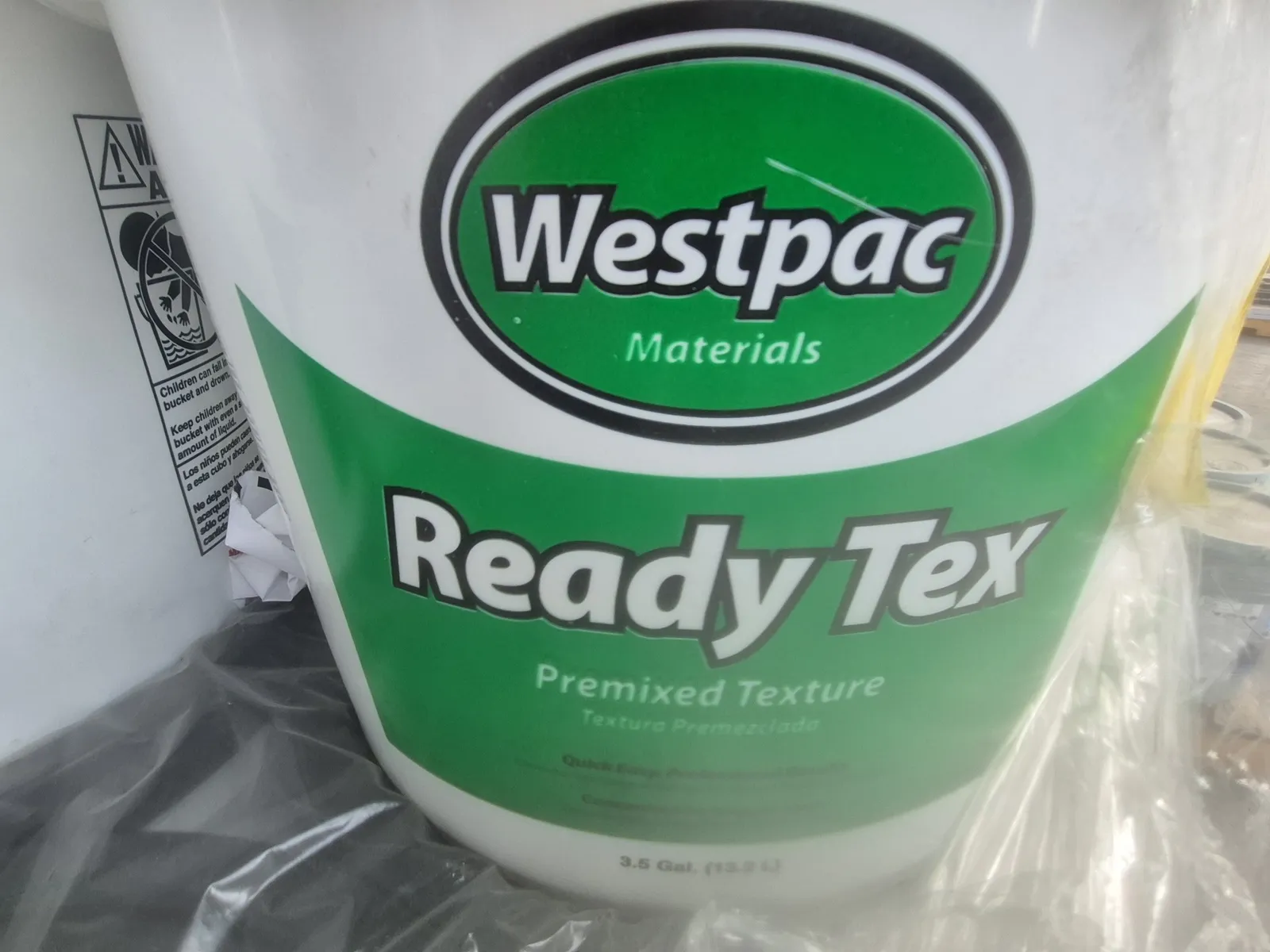 Contents Of Pallet: Approximately (35) Buckets Of Westpac, Ready Tex, photo 3 of 3