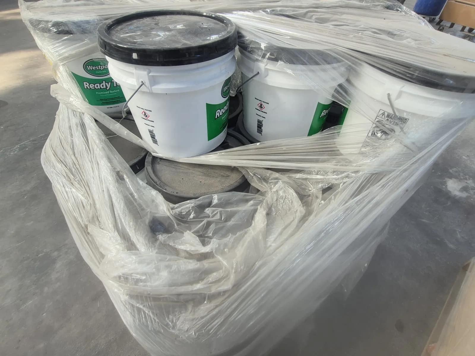 Contents Of Pallet: Approximately (25) Buckets Of Westpac, Ready Tex, photo 2 of 3