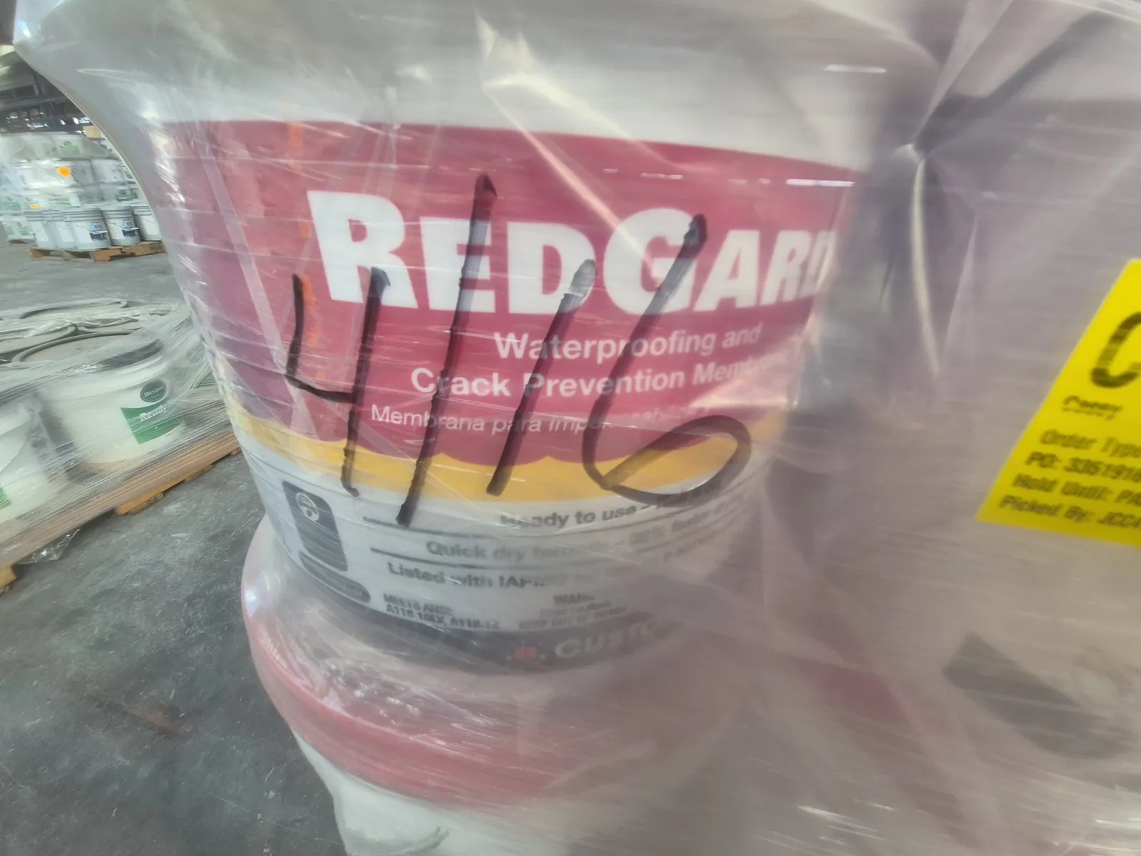 Contents Of Pallet: Approximately (30) Buckets Of Redgard, photo 2 of 4