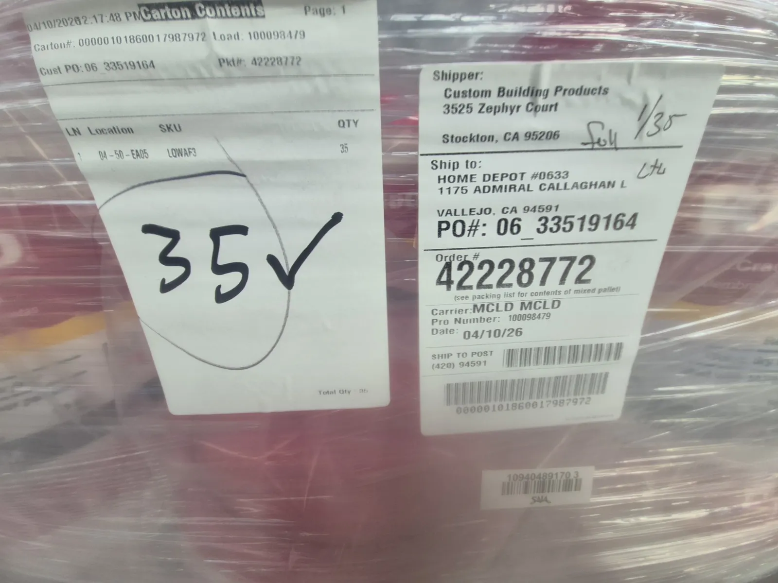 Contents Of Pallet: Approximately (30) Buckets Of Redgard, photo 3 of 4
