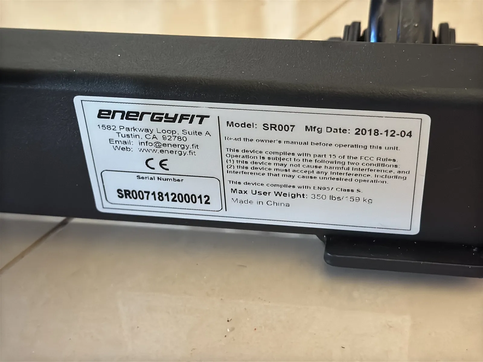 EnergyFit Ski-Row Air+Pwr Folding Rowing Machine, photo 9 of 10