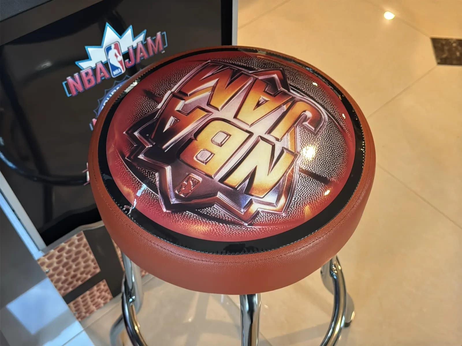 Arcade 1Up NBA Jam Mini Arcade Machine With Stool, photo 6 of 9