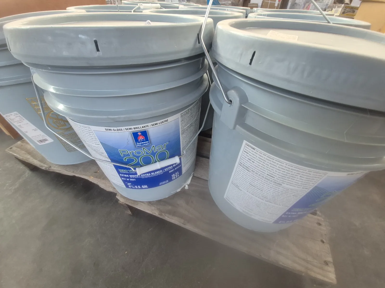 (12) Buckets, ProMar 200, Extra White Paint, photo 4 of 4