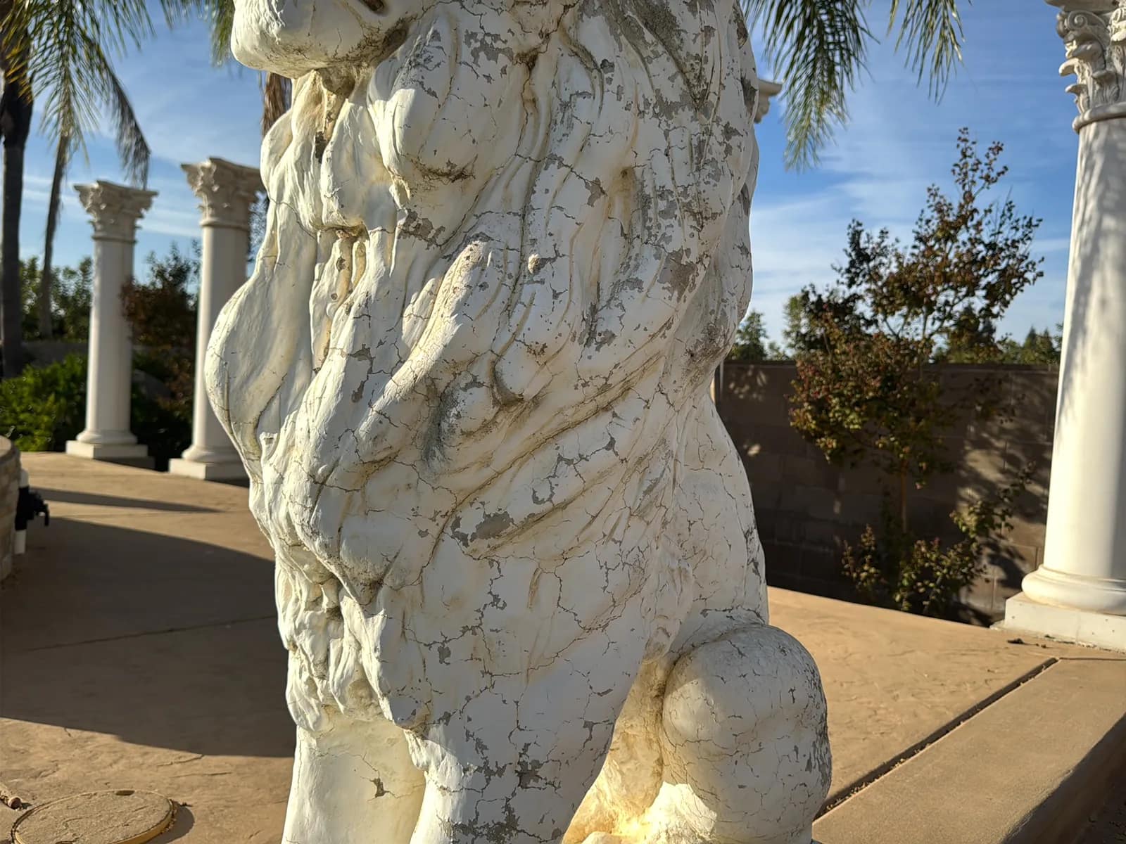 (2) Stone Lion Sculptures, photo 4 of 10