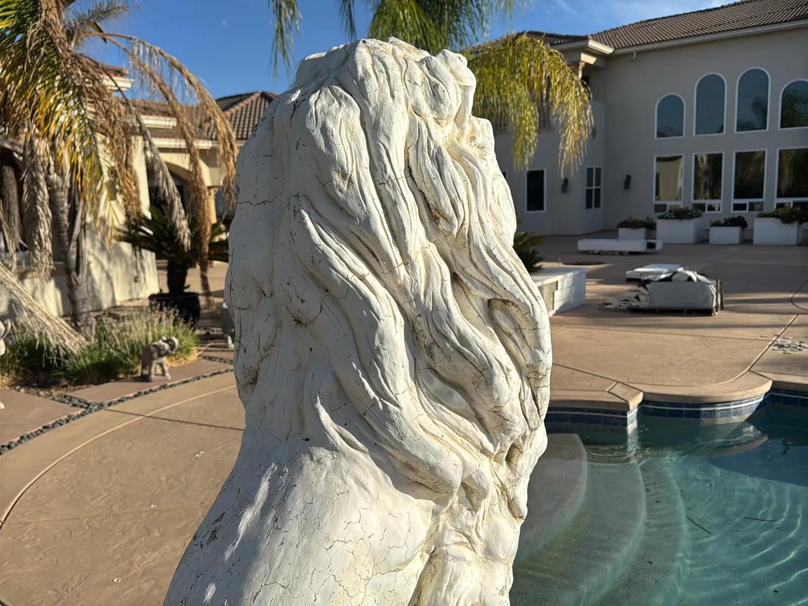 (2) Stone Lion Sculptures, photo 7 of 10